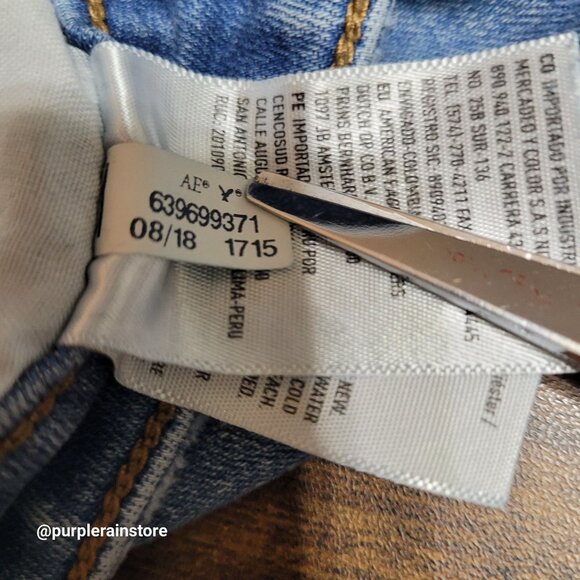 American Eagle Jeans 4 R Jegging Crop Super Hi Rise Next Level Stretch Denim - Picture 7 of 13